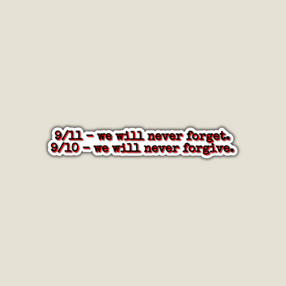 We Will Never Forgive