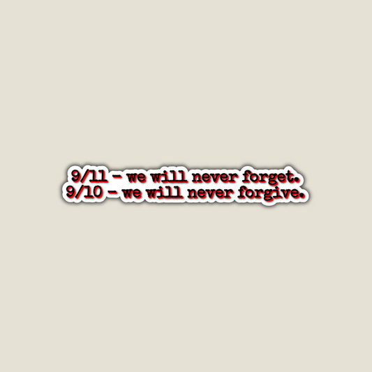 We Will Never Forgive